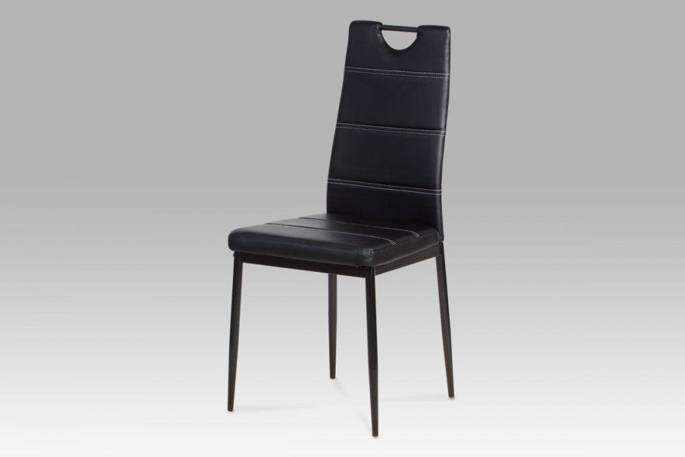 Autronic Jídelní židle AC-1220 BK - Černá koženka - ATAN Nábytek