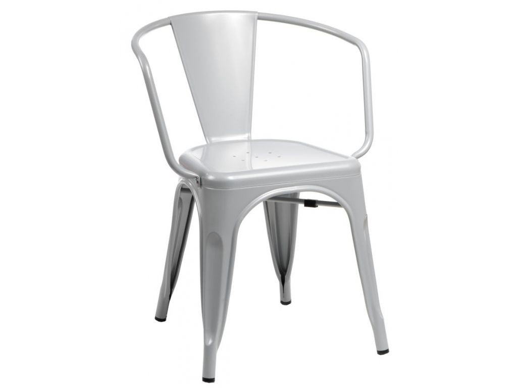 Jídelní židle Paris Arms inspirovaná Tolix šedá  - 96design.cz