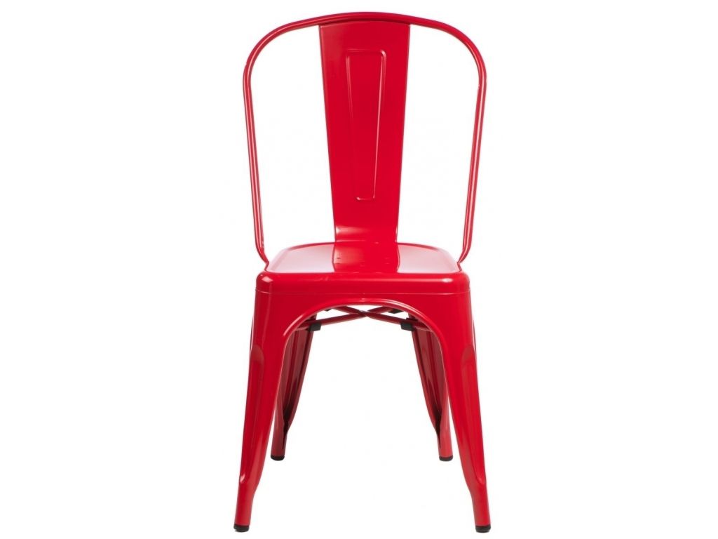 Jídelní židle Paris inspirovaná Tolix červená  - 96design.cz