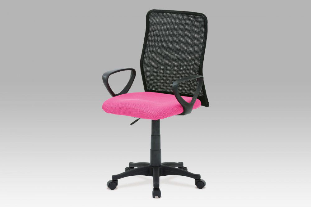 Kancelářská židle, látka MESH růžová / černá, plyn.píst KA-B047 PINK Autronic - DEKORHOME.CZ