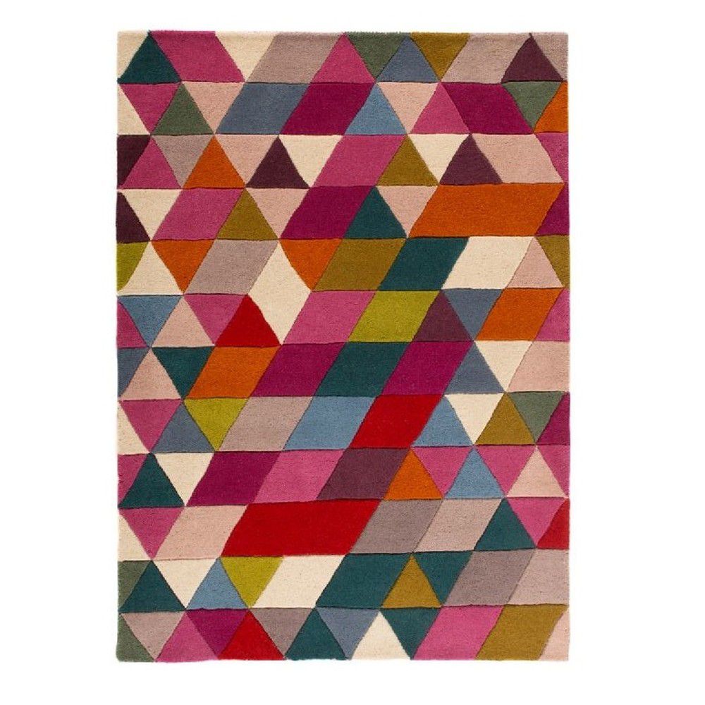 Vlněný koberec Flair Rugs Illusion Prism Pink Triangles, 120 x 170 cm - Bonami.cz