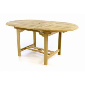 Divero Zahradní jídelní stůl z týkového dřeva - 120/170 cm
