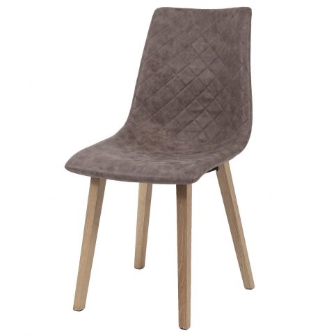 Jídelní židle s dřevěnýma nohama tmavě hnědá - Nábytek aldo - NE