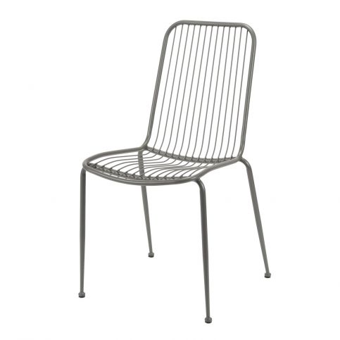 Drátěná židle šedá - Nábytek aldo - NE