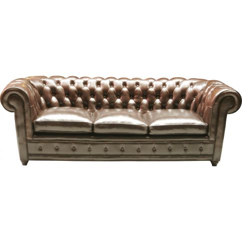 Sofa Oxford trojsedačka bycast leather - KARE