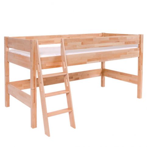 Dětská patrová postel z masivního bukového dřeva Mobi furniture Nik, 200 x 90 cm - Bonami.cz