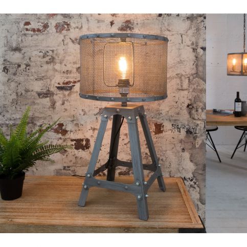 INV Stolní lampa Soffitta 60cm kovově šedá - Design4life