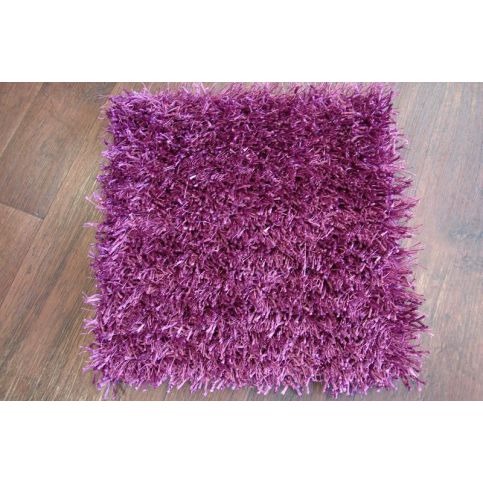  Kusový koberec Shaggy Al mano 40x40 cm fialový 40x40 - Z-ciziny.cz