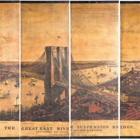 Nástěnná dekorace East River Bridge Canvas (4/Set) - KARE