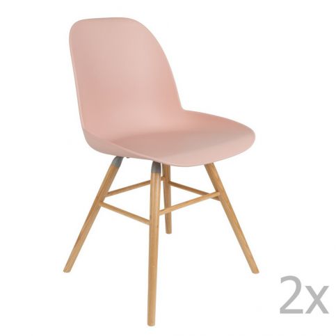 Sada 2 růžových židlí Zuiver Albert Kuip - Bonami.cz
