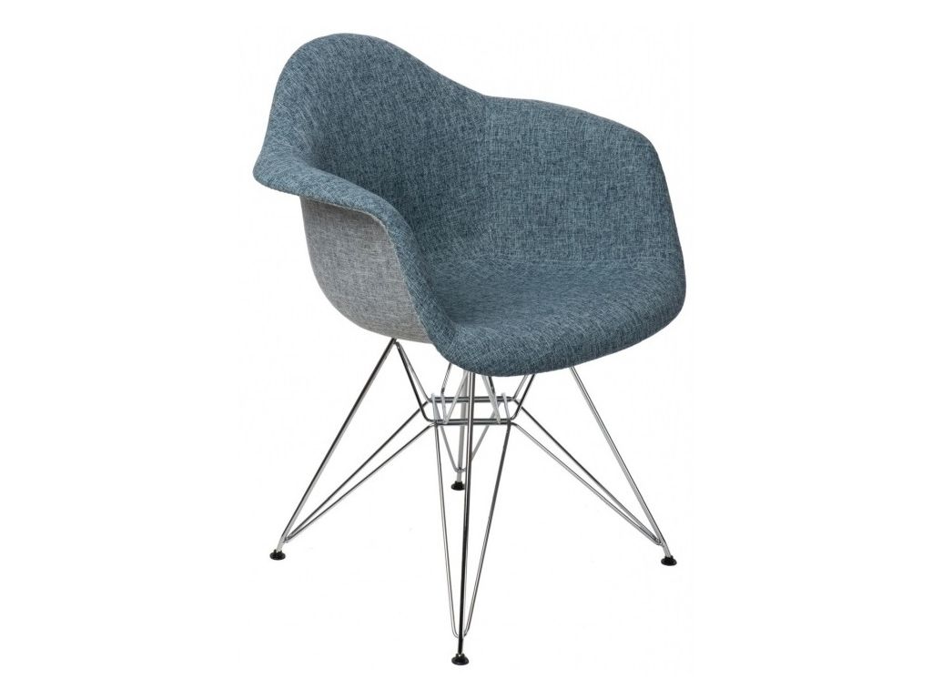 Jídelní židle P018 Duo inspirovaná DAR šedo-modrá  - 96design.cz
