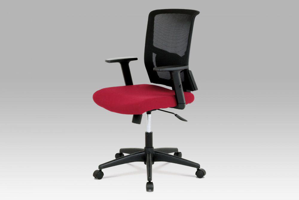 Kancelářská židle KA-B1012 BOR šedá + vínová Autronic - DEKORHOME.CZ