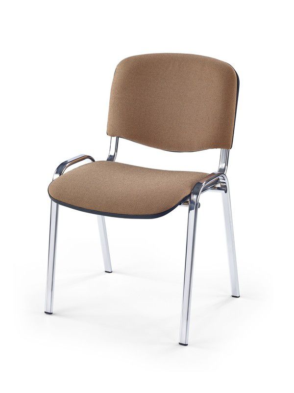 Halmar Konferenční židle Iso C4, chrom/béžové - Prima židle.cz