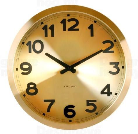 Karlsson Nástěnné hodiny - Karlsson Gold Numbers, OE 39,5 cm - GLIX DECO s.r.o.