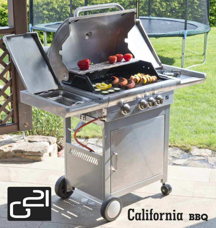 G21 California 23921 Plynový gril BBQ Premium line, 4 hořáky + zdarma redukční ventil - alza.cz