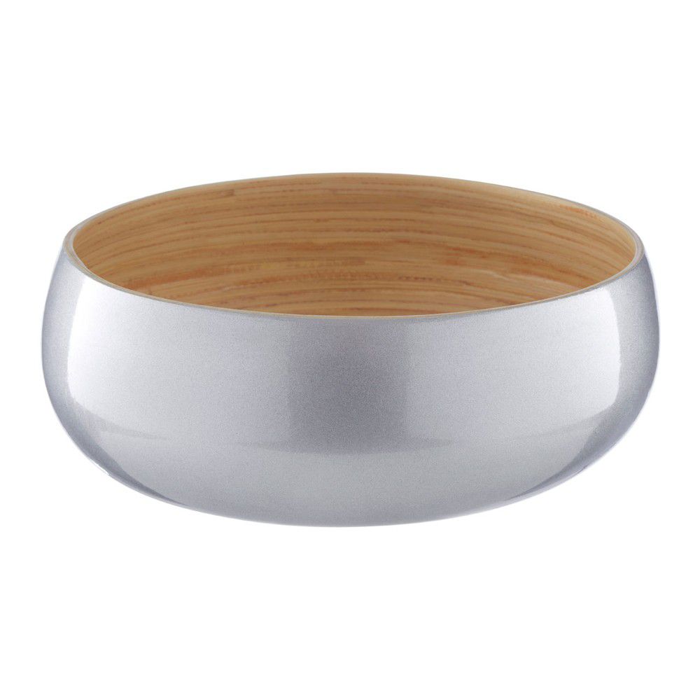 Bambusová miska ve stříbrné barvě Premier Housewares, ⌀ 25 cm - Bonami.cz