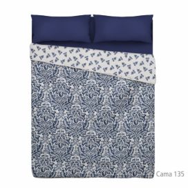 Modrý přehoz přes postel Unimasa Indian 250 x 260 cm