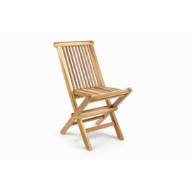Divero Skládací dětská židle z teakového dřeva