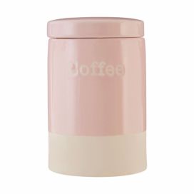 Růžová kameninová dóza na kávu Premier Housewares, 616 ml