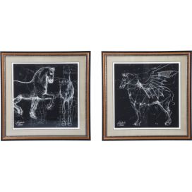 KARE: Obraz s rámem Horse Studies 110x110cm - více variant