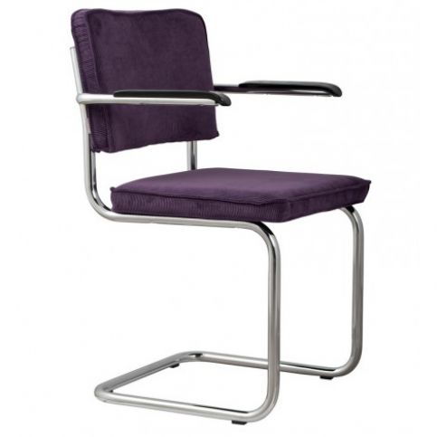 Zuiver Židle s područkou Ridge Rib purple - Beliani.cz