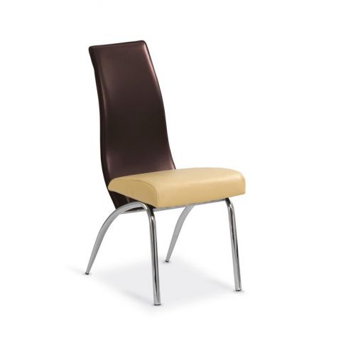 Kovová židle K2 Halmar - Varianta  - Varianta  - Varianta  - barva béžová-hnědá - DEKORHOME.CZ