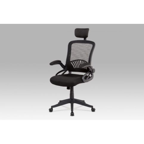 Kancelářská židle, černá mesh, plastový kříž, houpací mechanismus KA-C833 BK Autronic - DEKORHOME.CZ