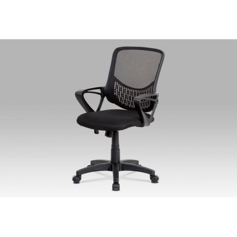 Kancelářská židle, houpací mech., černá MESH, plastový kříž KA-K102 BK Autronic - DEKORHOME.CZ
