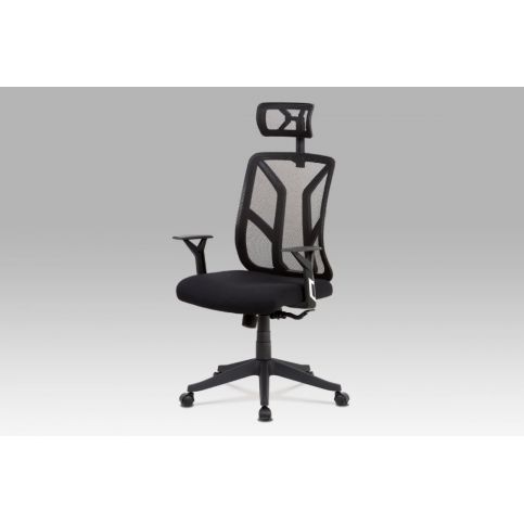Kancelářská židle, černá mesh, plastový kříž, synchronní mechanismus - M DUM.cz