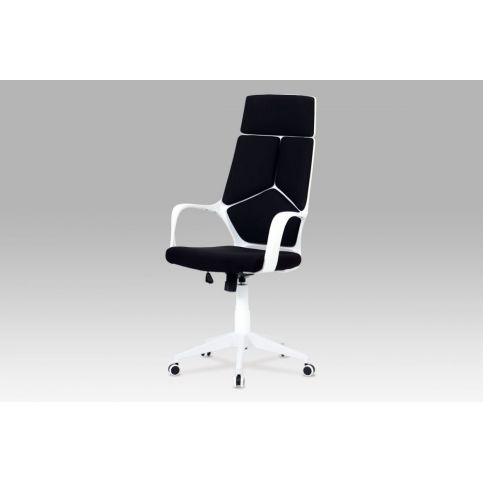 Kancelářská židle, látka černá / bílá konstrukce KA-E898 BK Autronic - DEKORHOME.CZ