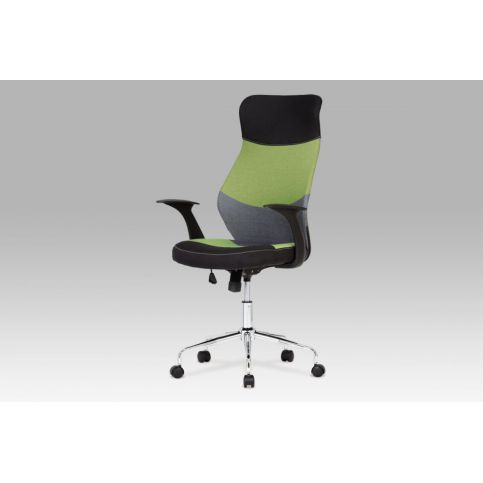 Kancelářská židle, látka - mix barev / chrom, houpací mechanismus - M DUM.cz