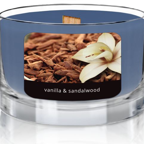 svíčka Wood Wick | Vanilla & Sandalwood - JCandles