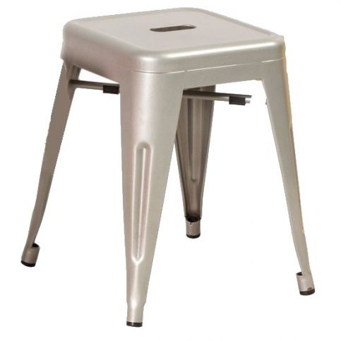 Kovový taburet - stolek SPOT aluminium - maxi-postele.cz