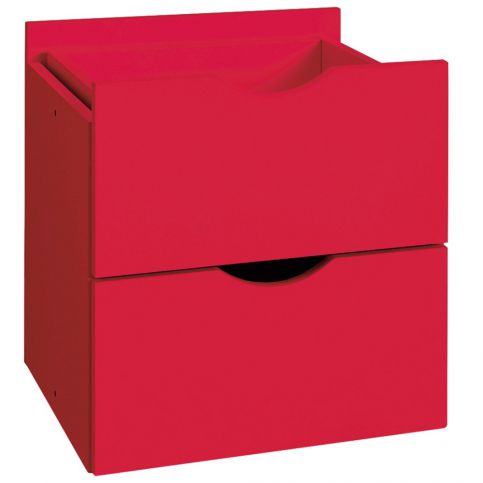 Červená dvojitá zásuvka do regálu Støraa Kiera, 33 x 33 cm - Bonami.cz