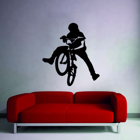 Samolepka na zeď - BMX cyklista (54x60 cm) - PopyDesign - Popydesign