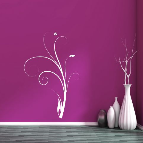 Samolepka na zeď- Floral (60x38 cm) - PopyDesign - Popydesign