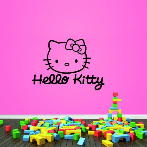 Samolepka na zeď - Hello Kitty 2 (60x43 cm) - PopyDesign - Popydesign