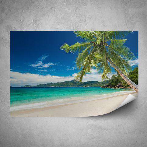 Plakát - Pláž s palmou (60x40 cm) - PopyDesign - Popydesign