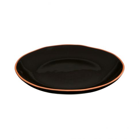 Černý talíř z glazované terakoty Premier Housewares, ⌀ 27,5 cm - Bonami.cz