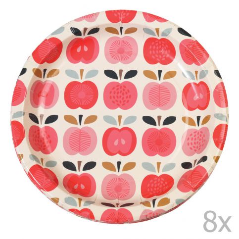 Sada 8 papírových talířů Rex London Vintage Apple - Bonami.cz