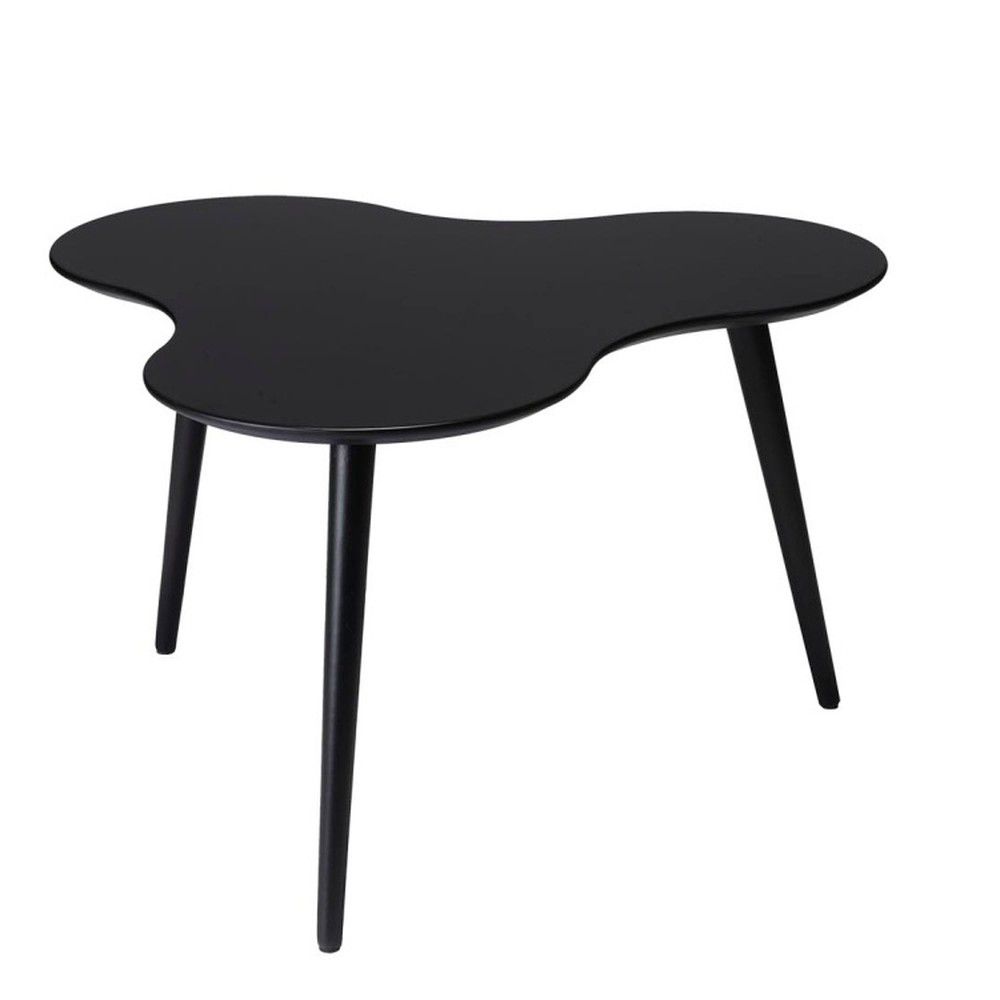 Černý konferenční stolek s nohami z bukového dřeva Furnhouse Sky, 80 x 80 cm - Bonami.cz