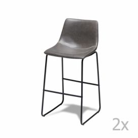 Tmavě šedé barové židle v sadě 2 ks 97 cm Indiana – Furnhouse