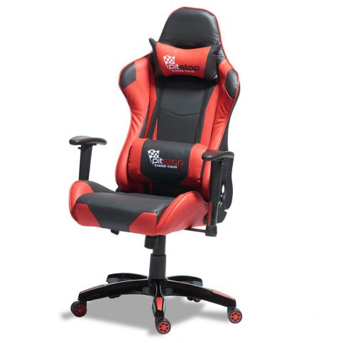 Černočervená ergonomická kancelářská židle Furnhouse Gaming - Bonami.cz