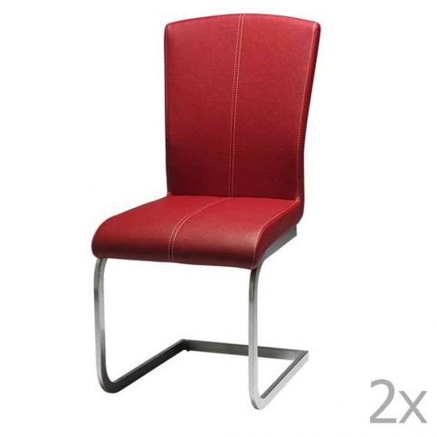 Sada 2 červených jídelních židlí Furnhouse Tolouse - Bonami.cz
