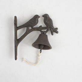 Litinový zvonek Ptáčci, 18,5 cm