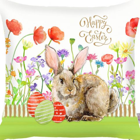 Povlak na polštář Apolena Easter Eggs With Rabbit, 43 x 43 cm - Bonami.cz
