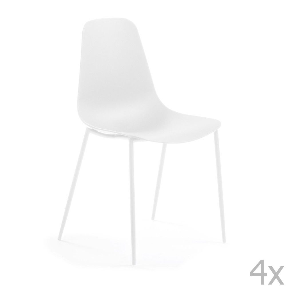 Bílá plastová jídelní židle Kave Home Whatts - Designovynabytek.cz