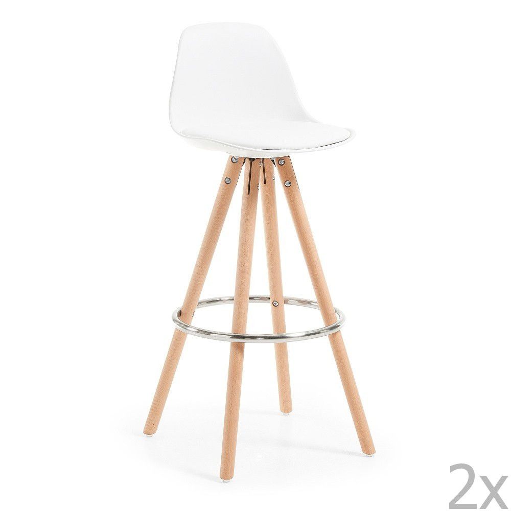 Bílá plastová barová židle Kave Home Slad 74 cm - Bonami.cz