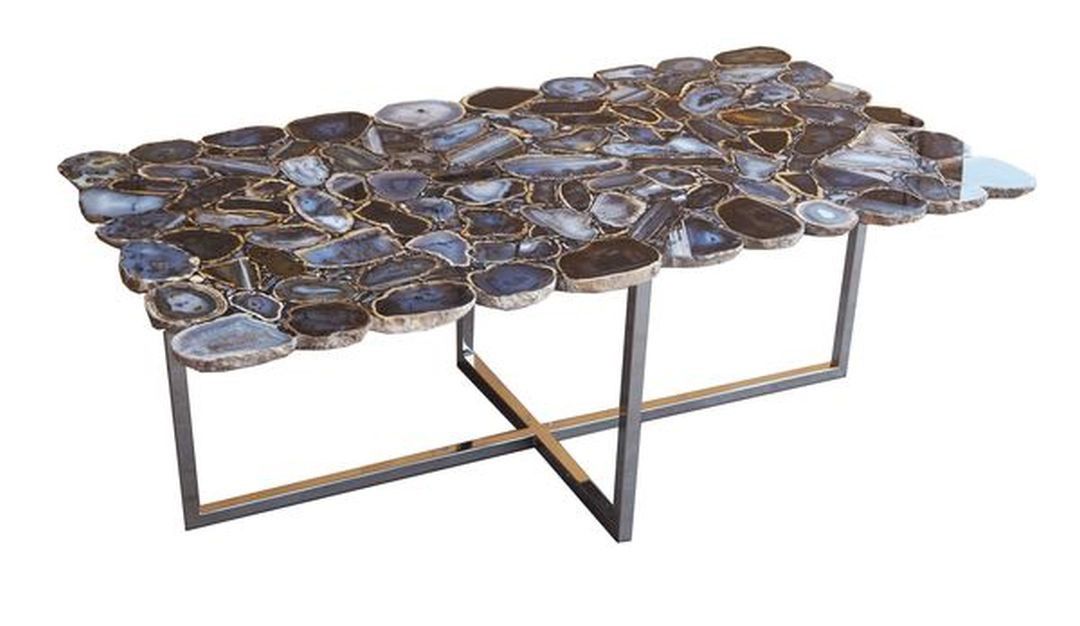 Konferenční stůl z nerezové oceli a kamenné desky Kare Design, 110 x 60 cm - Bonami.cz