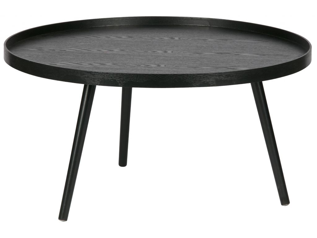 Černý konferenční stolek WOOOD Mesa, Ø 78 cm - Bonami.cz